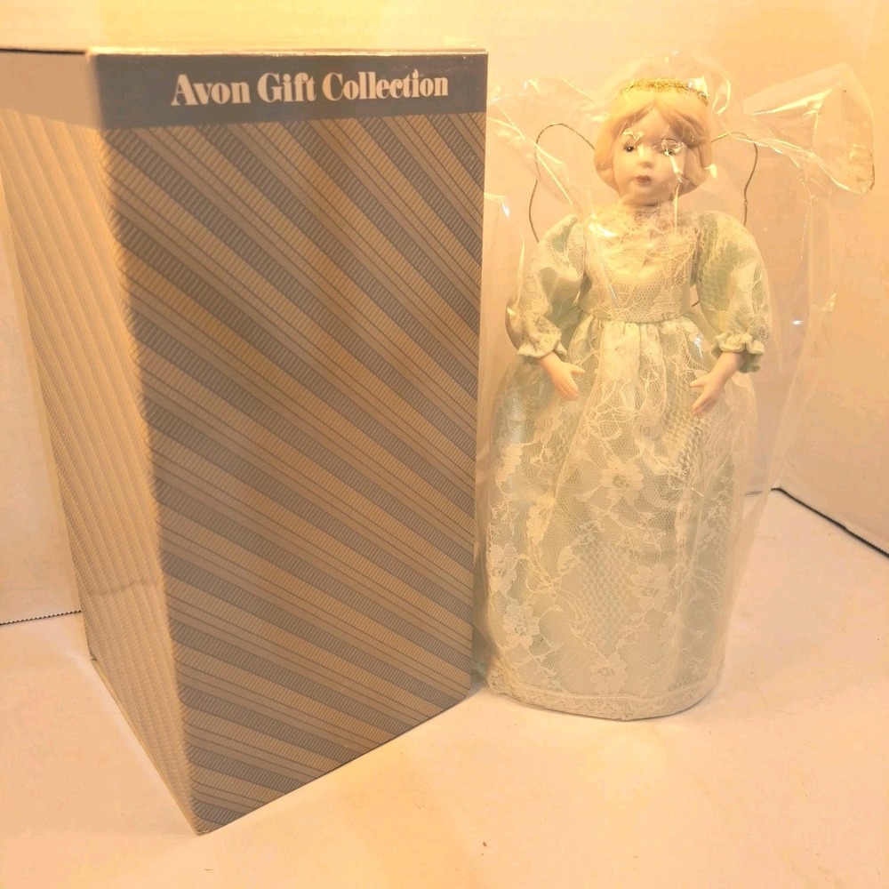 Avon Gift Collection Snow Angel Tree Topper Doll, Christmas Angels Theme